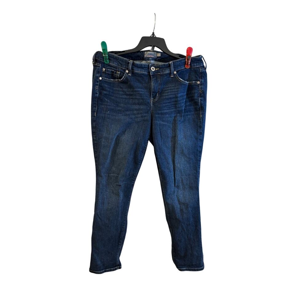 Torrid Boyfriend Straight feel the fit vintage stretch blue jeans sz 14R